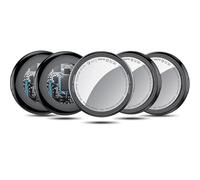 Smart Air Tracker Tags 5 Pezzi, Smart Tracker Localizzatore Funziona con Apple Dov'è App (solo iOS, NON per Android), Bluetooth Trova Oggetti per Chiavi/Bagagli/Valigie/Portafogli, Nero Intenso