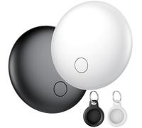 Smart AirTag Set di 2 pezzi, il cercachiavi funziona con l'app Find Me (solo iOS), localizzatore gps per chiavi, portafogli, segnale acustico forte, IP67 Air tag localizador (1 beige e 1 nero opaco)