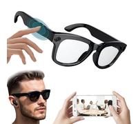 Smart Al Camera Glasses, Built-in ChatGPT, Voice Control, Listen Music and Calls, Wifi 4.0 + Bluetooth 5.3, Shoot Audio Video Recordings Smart Bluetooth Translator Sunglasses, for Outdoor Sport,B