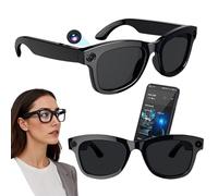 Smart Al Camera Glasses, Built-in ChatGPT, Voice Control, Listen Music and Calls, Wifi 4.0 + Bluetooth 5.3, Shoot Audio Video Recordings Smart Bluetooth Translator Sunglasses, for Outdoor Sport,B