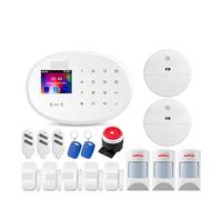 Smart Alarm 4G Tuya APP Controllo Remoto Di Allarme Intelligente Anti-animale Domestico PIR Sensore Di Movimento GSM Sicurezza Domestica Touch Panel Antifurto per Ville e Magazzini(KIT 3)