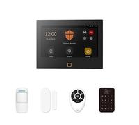 Smart Alarm di allarme HD da 7 pollici Wireless 4G Tuya Smart Home Security Protection Funziona con il telecomando APP per Ville e Magazzini(Set-B)