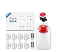 Smart Alarm di sicurezza domestica intelligente Antifurto GSM Unità centrale Pannello di allarme APP Controllo movimento per Ville e Magazzini(KIT 2)
