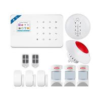 Smart Alarm GSM Tuya Smart Home Alarm System Kit 433 Mhz Di Allarme Wireless Di Sicurezza Telecamera IP Sensore Di Movimento Anti-animale Domestico per Ville e Magazzini(W181 GSM Tuya Kit 2)