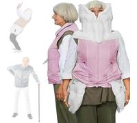 Smart Anti-Fall Clothing for The Elderly, Smart Airbag Vest, Automatic Fall Detection Airbag Vest for Elderly, with 320°All-Inclusive Protection, Inflatable Hip & Back Safety Vest L-FemalePink