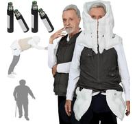 Smart Anti-Fall Clothing for The Elderly, Smart Airbag Vest, Automatic Fall Detection Airbag Vest for Elderly, with 320°All-Inclusive Protection, Inflatable Hip & Back Safety Vest XL-Maleblack