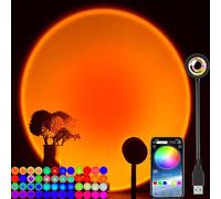 Smart APP 16M Colori Tramonto Lampada LED Proiettore Decorazione domestica Fotografia Sfondo Luce notturna (1 PCS)