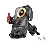 Smart Auto-Clamp Supporto per telefono per auto con ricarica wireless da 15 W e ingresso magnetico da 66 W per una rapida erogazione di potenza (nero)