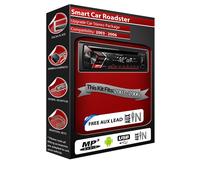 Pioneer Autoradio Deh-S120Ub 1DIN RDS con Illuminazione Pulsanti Rossi, Display Bianco, Supporto Android, Equalizzatore a 5 Bande, CD, MP3, USB, Ingresso AUX, App Arc