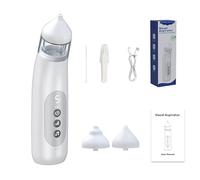 Smart Baby - Aspiratore nasale elettrico 2 in 1 per neonati e bambini con aspirazione a 5 livelli, ninne nanne lenitive, 2 punte in silicone, ricarica USB-C, custodia per riporre il naso