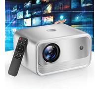 Smart Beamer Home Cinema, Proiettore 4K Supporta Full HD 1080P con app integrate, autofocus e correzione trapezoidale, proiettore video Bluetooth WiFi6, 15000 lumen, altoparlante incorporato