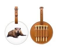 Smart Beaver - Borsa per tee da golf, facile da trasportare e più efficiente nel giocare a golf, colore: Marrone