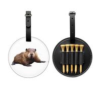 Smart Beaver - Borsa portaoggetti per tee da golf, facile da trasportare e più efficiente per giocare a golf, colore: Nero