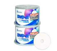 Smart Buy 100 Pack DVD+r Dl 8.5gb 8X DVD Plus R Double Layer Printable White Inkjet Blank Data Recordable Media 100 Discs Spindle