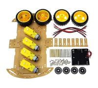Smart Car Robot, 4wd Smart Robot Car Chassis Kit Buona Rettifica Flessibile Rotazione per L'Intrattenimento,Altre forniture scientifiche ed educative