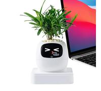 Smart Carnivorous Plant Pot - 10 x 11,4 x 9,6 cm AI Planter With LCD Screen, Wi-Fi Connected Self Watering Pot, USB Ricaricabile Flowerpot | Interactive Smart Planter For Home Office Living Room