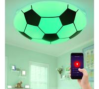 Smart Casa RGB LED Bambini Lampada da Soffitto Dimmerabile Calcio Vetro Alexa