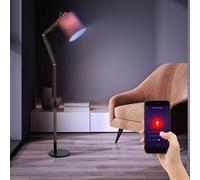 Smart Casa RGB LED Supporto Lampada Snodo Mobile Regolatore Tessuto Grigio [EEK: G]