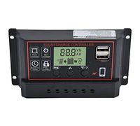 Smart Charge Controller, Dual USB Battery Charge Controller Funzioni di protezione multiple Sicuro a bassa interferenza con schermo LCD per la casa per l'industria(20A, Pisa Leaning Tower Type)