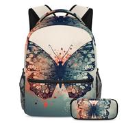 Smart Choice for Students, set di 2 zaini per bambini con borsa per libri da viaggio, colore rosa tie dye, Multicolore#06, B:29.4x20x40cm P:19x7.5x3.8cm, Zaini Daypack