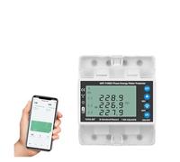 Smart Circuit Breaker 380V 3 Phase 4 Wire Over Under Voltage Protector Relay Power kWh Bidirectional Meter 80A MQXFCZUX(100A)