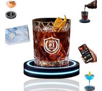 Smart Coaster Cocktail Maker, Automated Smart Coaster 2.0 Cocktail Machine, Interactive Lighting Drink Mixer Coasters with Built-In Smart Sensing Tech for Your Home Smarts Mixologist (1Pc)