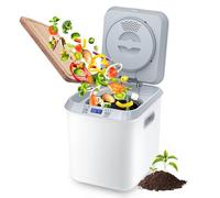 Smart Compost Bin 3.3L, Composter Elettrico Da Cucina Con Display LED, Modalità Smart One Touch E Pulizia Automatica, Bassa Rumorosità E Facile Pulizia, Riciclatore Alimentare Per Cucina Intern white