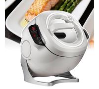 Smart Cooker Robot 1000 W, 6 L Macchina automatica per friggere con controllo touch per cucina domestica, friggere e stufare, design a tamburo facile da pulire