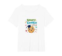 Smart Cookie in Pre-K: Risultato educativo Carino Maglietta, Donna Plus-Size, Bianco, 1X