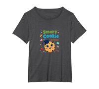 Smart Cookie in Pre-K: Risultato educativo Carino Maglietta, Donna Plus-Size, Grigio Scuro, 5X