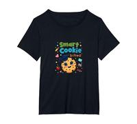 Smart Cookie in Pre-K: Risultato educativo Carino Maglietta, Donna Plus-Size, Nero, 4X