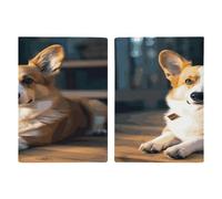 Smart Corgi - Porta passaporto in PU per donne e uomini, custodie per carte di credito essenziali da viaggio, portafoglio da viaggio per carta d'identità, credito, assicurazione, previdenza sociale.