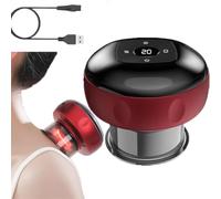 Smart Cupping Therapy Massaggiatore, 5 in 1, regolabile, 12 livelli, kit di coppettazione portatile, allevia dolori al collo, spalle, schiena, migliora la circolazione sanguigna (rosso)