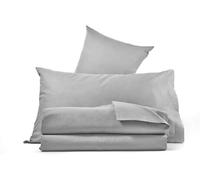 Smart Deco Home Completo Letto Lenzuola 100% puro Cotone Organico Made in Italy (MATRIMONIALE, Grigio)