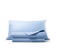Smart Deco Home Completo Letto Lenzuola 100% puro Cotone Organico Made in Italy (SINGOLO, Azzurro)
