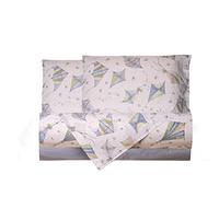 Smart Deco Home Completo letto lenzuola federe letto stampa fantasia 100% Cotone Made in Italy MATRIMONIALE AQUILONI AZZURRO