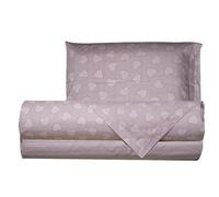 Smart Deco Home Completo letto lenzuola federe letto stampa fantasia 100% Cotone Made in Italy SINGOLO CUORI ROSA