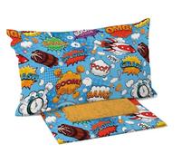 Smart Deco Home Completo letto lenzuola federe letto stampa fantasia 100% Cotone Made in Italy SINGOLO FUMETTI