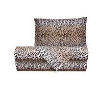 Smart Deco Home Completo letto lenzuola federe letto stampa fantasia animalier 100% Cotone Made in Italy PIAZZA E MEZZA LEOPARDATO