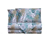 Smart Deco Home Completo letto lenzuola federe letto stampa fantasia fiori foglie floreale 100% Cotone Made in Italy MATRIMONIALE FOLIAGE