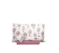 Smart Deco Home Completo letto lenzuola federe letto stampa fantasia in flanella caldo cotone 100% Cotone Made in Italy SINGOLO MONGOLFIERE ROSA