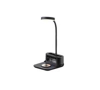 Smart Desk Lamp Color Adjustable Eye Protection Soft Light Cell Phone Wireless Charger Wireless Charger Clock Desk Lamp 3 In 1