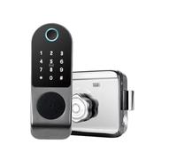 Smart Door Lock Fingerprint IC Card NFC Password Key Remote Unlock Courtyard Outdoor Waterproof Electronic Lock(Tuya lock cover)