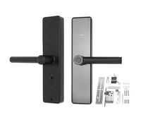 Smart Door Lock Password di impronta digitale Entry digitale blocco di sicurezza elettronica senza chiave per casa in lega di alluminio albergatore 1971g 4 batterie AA