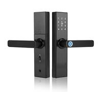Smart Door Lock, Serratura di Sicurezza Elettronica Wifi con Chiave Meccanica per la Funzione Tuya Touch Screen Fingerprint Password IC Card APP, Impermeabile, a Prova di Umidità