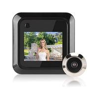 Smart Door Viewer da 2,4 pollici, display LCD TFT da 0,3 MP con visore spioncino Videocamera per porta Cat Eye Campanello, registrazione fotografica con fotocamera grandangolare 145 °