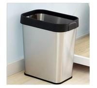 Smart Dustbin con anello di pressione, 3.1/2.1 Gallone Open Trash Can, Contenitore rettangolare compatto per l'ufficio del bagno della cucina, il rivestimento durevole del PP tiene le borse in modo si