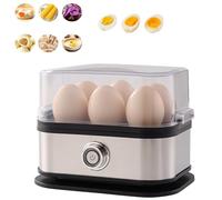 Smart Egg Cooker with Auto Shut, Electric Rapid Egg Boiler for 6 Eggs, Effortless Egg Cooking with the Ultimate Stainless Steel Egg Cooker,for Hard Boiled, Medium, Poacher (1pcs)