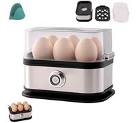 Smart Eggs Cooker with Auto Shut, Stainless Steel Rapid Egs Steamer, Rapid Egg Cooker Electric 6 Egs Capacity, Hard, Medium, Soft Boiled Egg Poacher, Effortless Eggs Cooking (1Pcs)