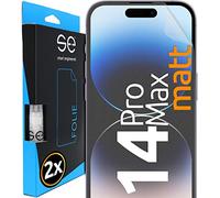 smart engineered 3D Pellicola protettiva per schermo per Apple iPhone 14 Pro Max antiriflesso [2 pezzi Opaco, Case-friendly, Non Vetro Temperato ma Pellicola Protettiva TPU